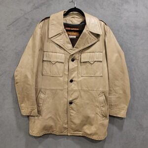 Vintage Startown Leather Jacket Men's‎ 42 Zip Out Lining Belt 70's 80's Disco